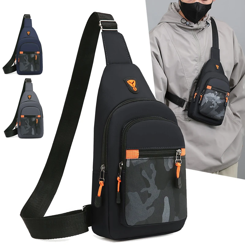 Chest Bag Men's One Shoulder Crossbody Bag Large Capacity Outdoor Sports Leisure Fashion Small Shoulder Bag Backpack Men's