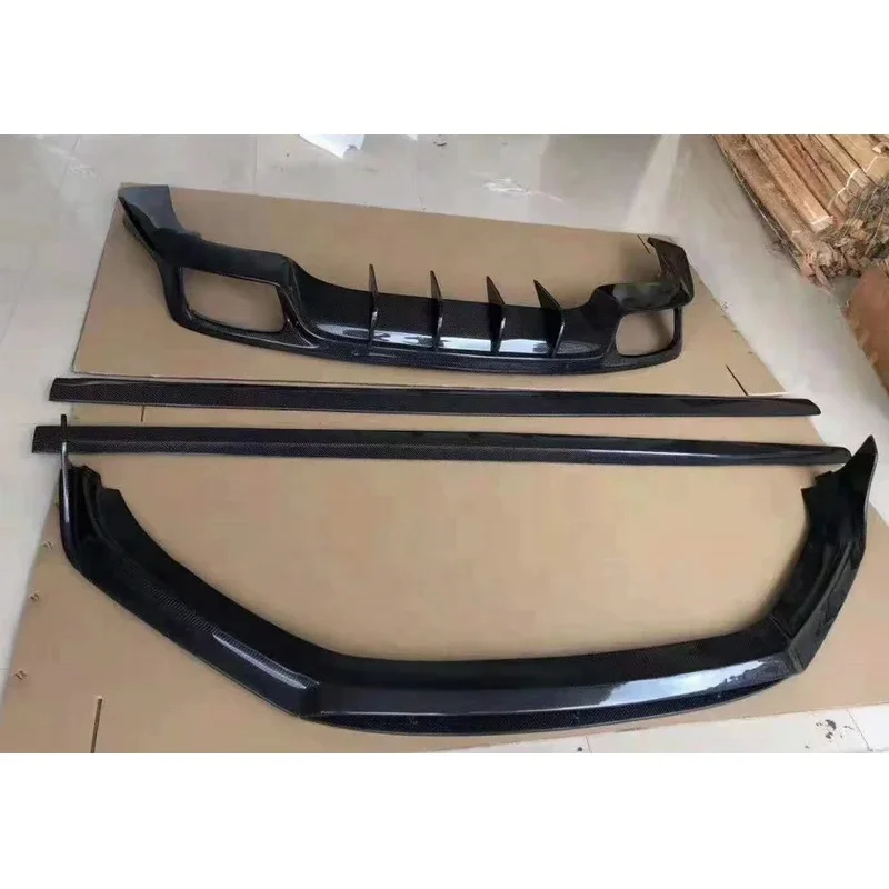 Carbon Fiber Body Kit Front Bumper Lip Side Skirts Rear Diffuser Facelift