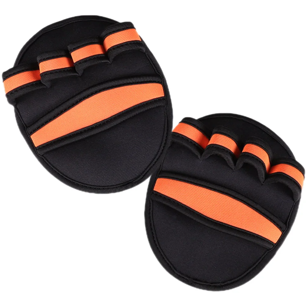 Men Gloves Weightlifting Hand Grips for Grasp Gym Women Orange Work Out Male Miss