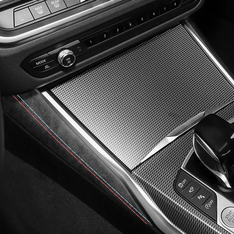 

Для BMW 2er двухдверная наклейка G42 3er I3 G20 G28 4er I4 G23 наклейка на боковую отделку центральной консоли из алькантары аксессуары для салона автомобиля