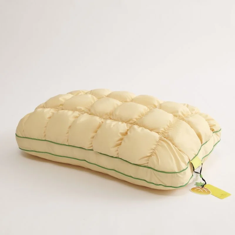 Super Soft 3D Pineapple Bun Pillow 50x66cm Neck Protection Sleep Aid Home Use Zero Pressure Comfortable Pillow Core