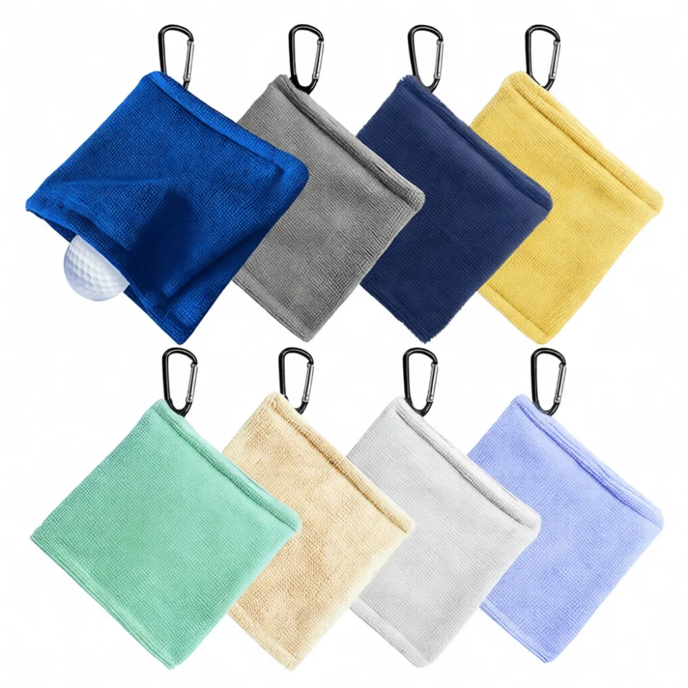 Efficient Golf Towel Microfiber Cleaning Cloth Sport Accessory For Removing Grass Mud From Golfing Clubs And Balls