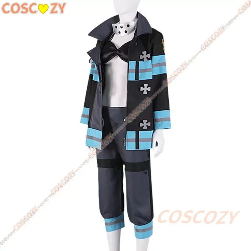 CyAnime EnnEnn No Cosplay Shouboutai 타마키 코타츠 코스프레 의상 Shinra Kusakabe Takehisa Hinawa 소방관 유니폼 슈트