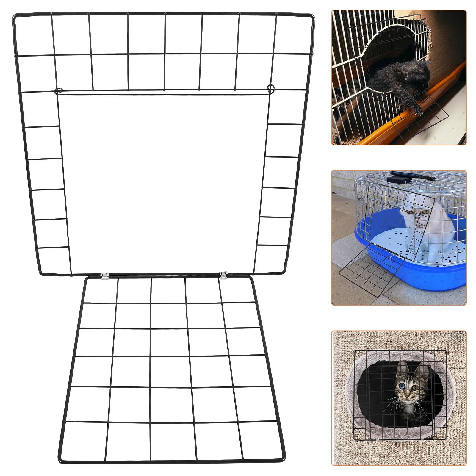 

Dog Cage Door Iron Pet Fence Door for Cats Rabbits DIY Assemble Wire Mesh Panel for Dog Playpen Cat Cage Accessories