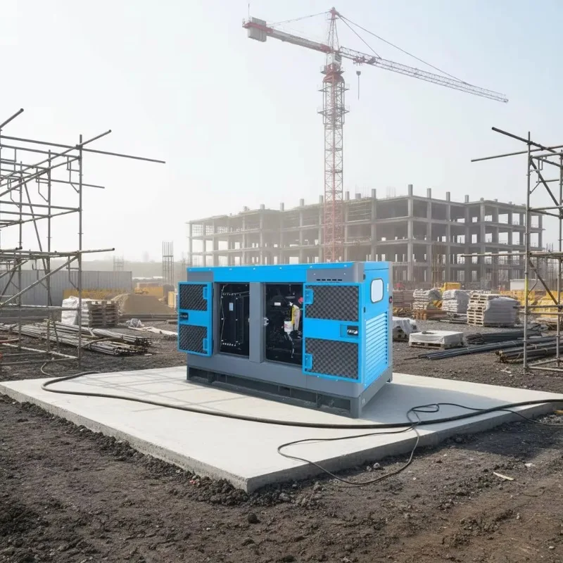 

Дизельный генератор 40 кВт бесшумного типа с АВР (автоматическим вводом в работу) и быстрым запуском, уровнем шума 68-79 дБ, топливным баком 60 л для аварийных ситуаций