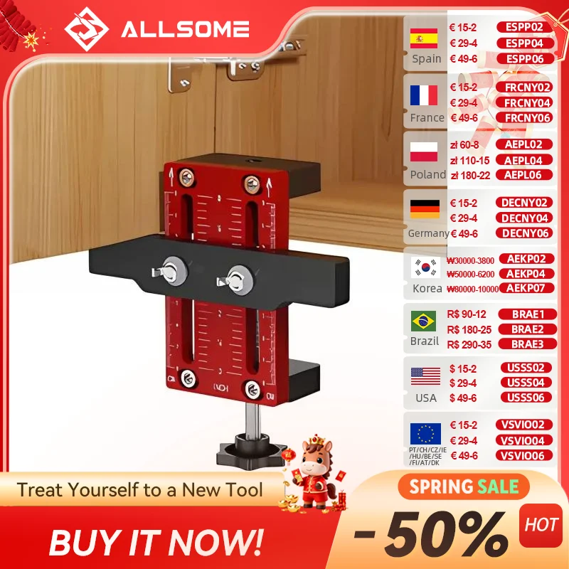 

Приспособление для крепления двери шкафа, позиционер для установки из алюминиевого сплава, приспособление для фурнитуры шкафа для безрамных шкафов в рамке, 10-60 мм