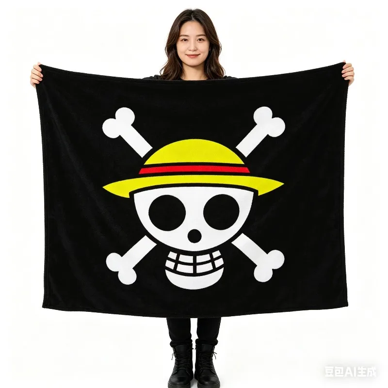 

2026 New Flannel Blanket Luffy Anime Fuzzy Throw Fashion Blanket All Seasons Air Conditioning Personalised Warm Soft Bedspread