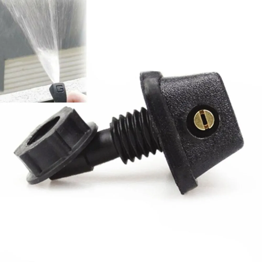 2Pcs Front Windshield Wiper Nozzle Auto Accessories Black Plastic Water Fan Spout Outlet 360 Degree Adjustment Jet Sprayer Kits