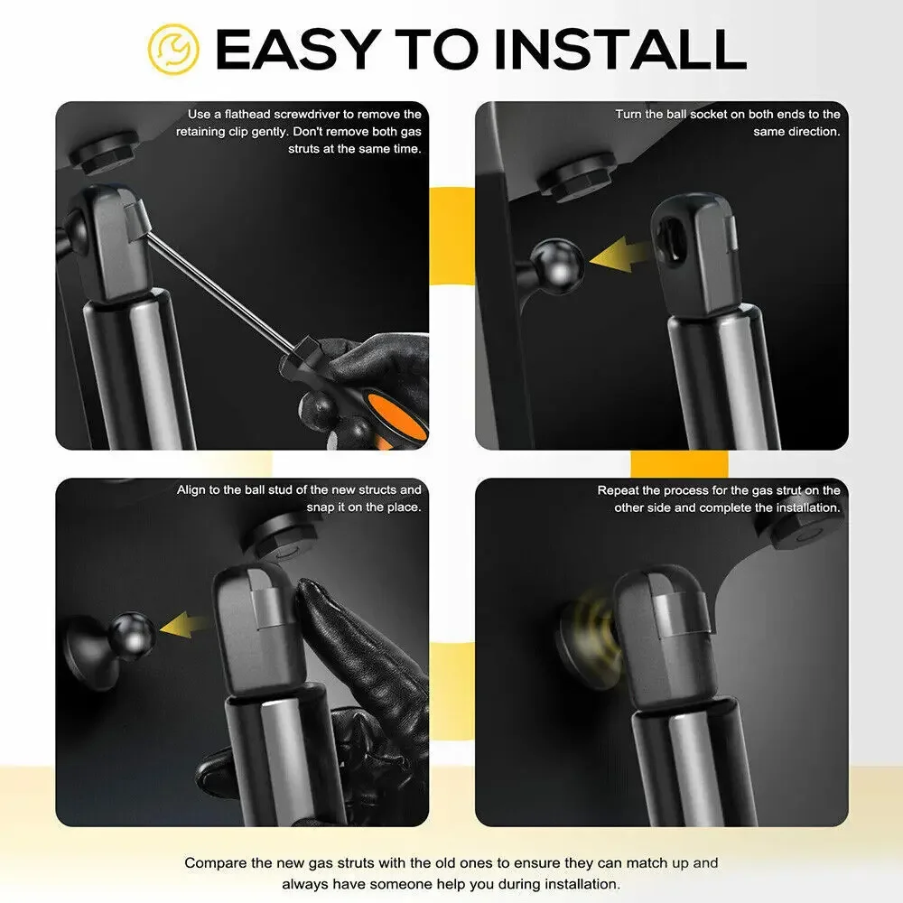 325MM For Toyota Hilux Iii Vii Pick-Up Fit 160N 1921Vr Arb Canopy Rear Window Trunk Extended Gas Strut Car Accessories