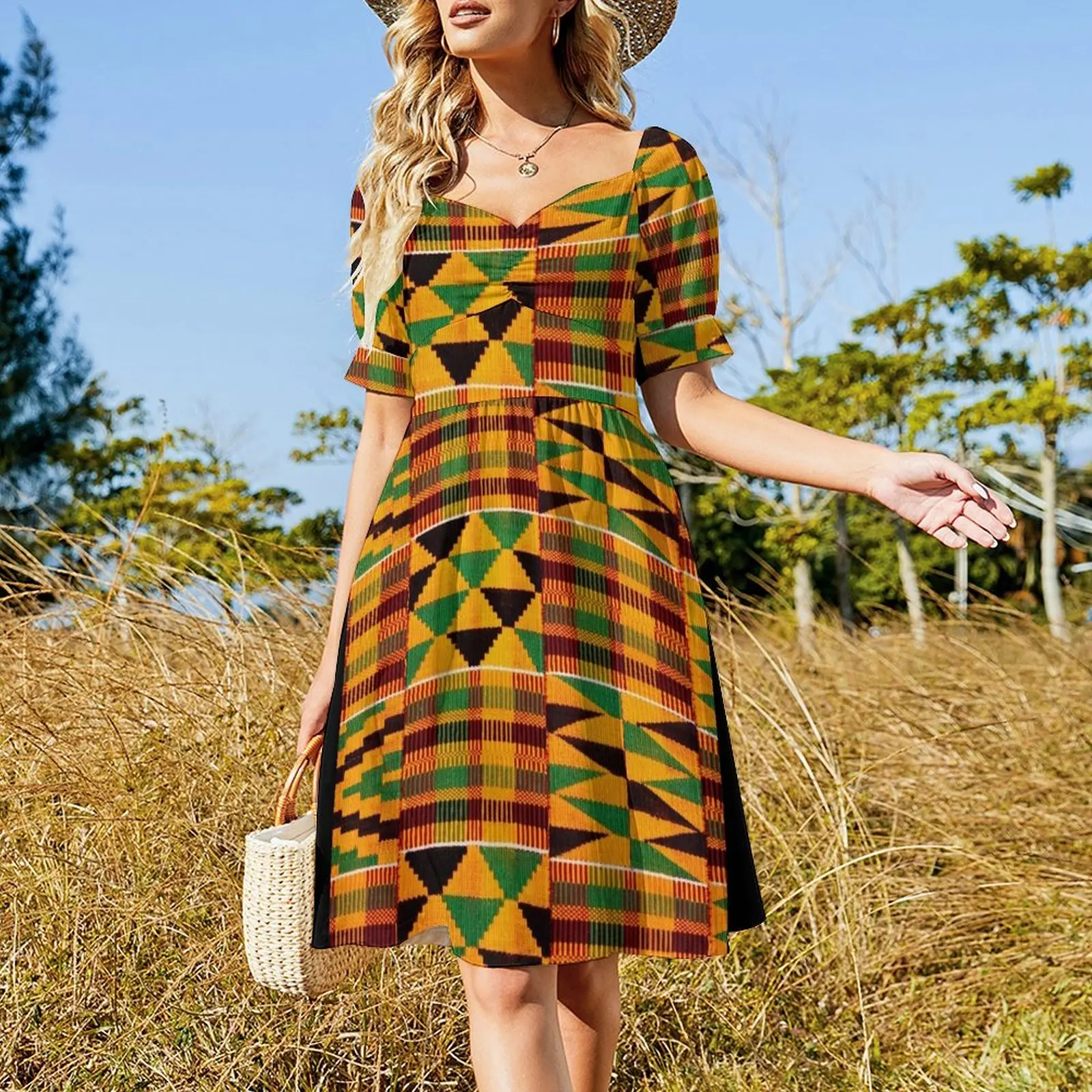 African Pattern Authentic Kente Cloth Pattern African Ghana Design Dress Evening dresses elegant evening dresses for women 2024