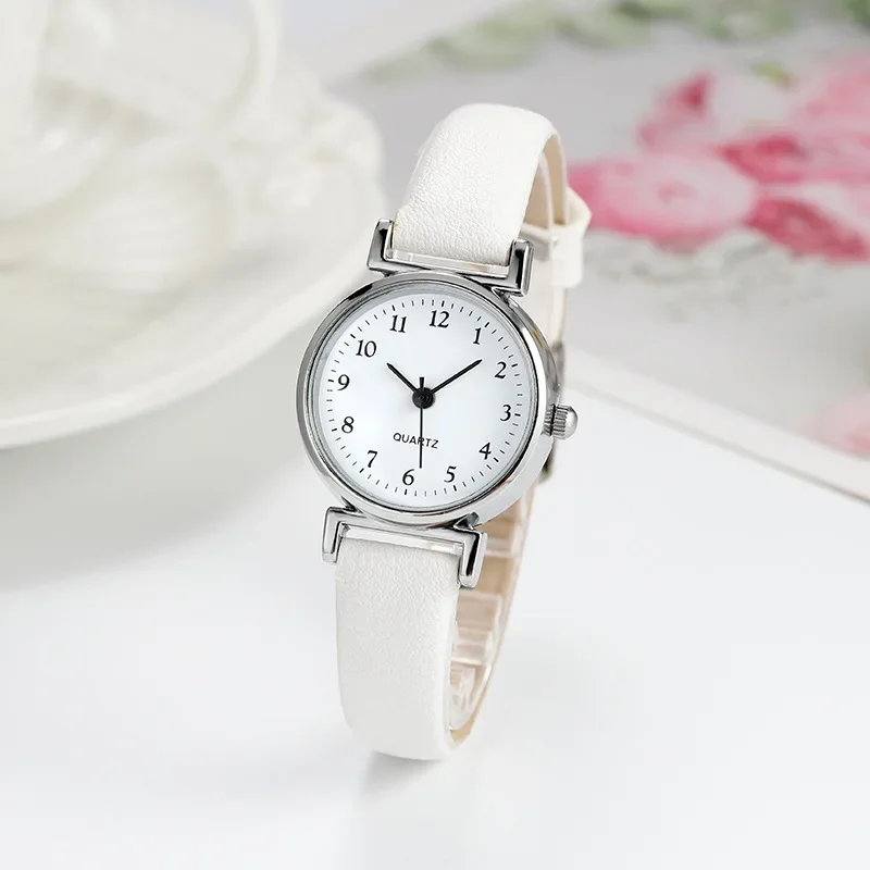 Reloj de cuarzo de marca de alta calidad Para Mujer, reloj informal con esfera pequeña, correa de cuero, pulsera Para Mujer