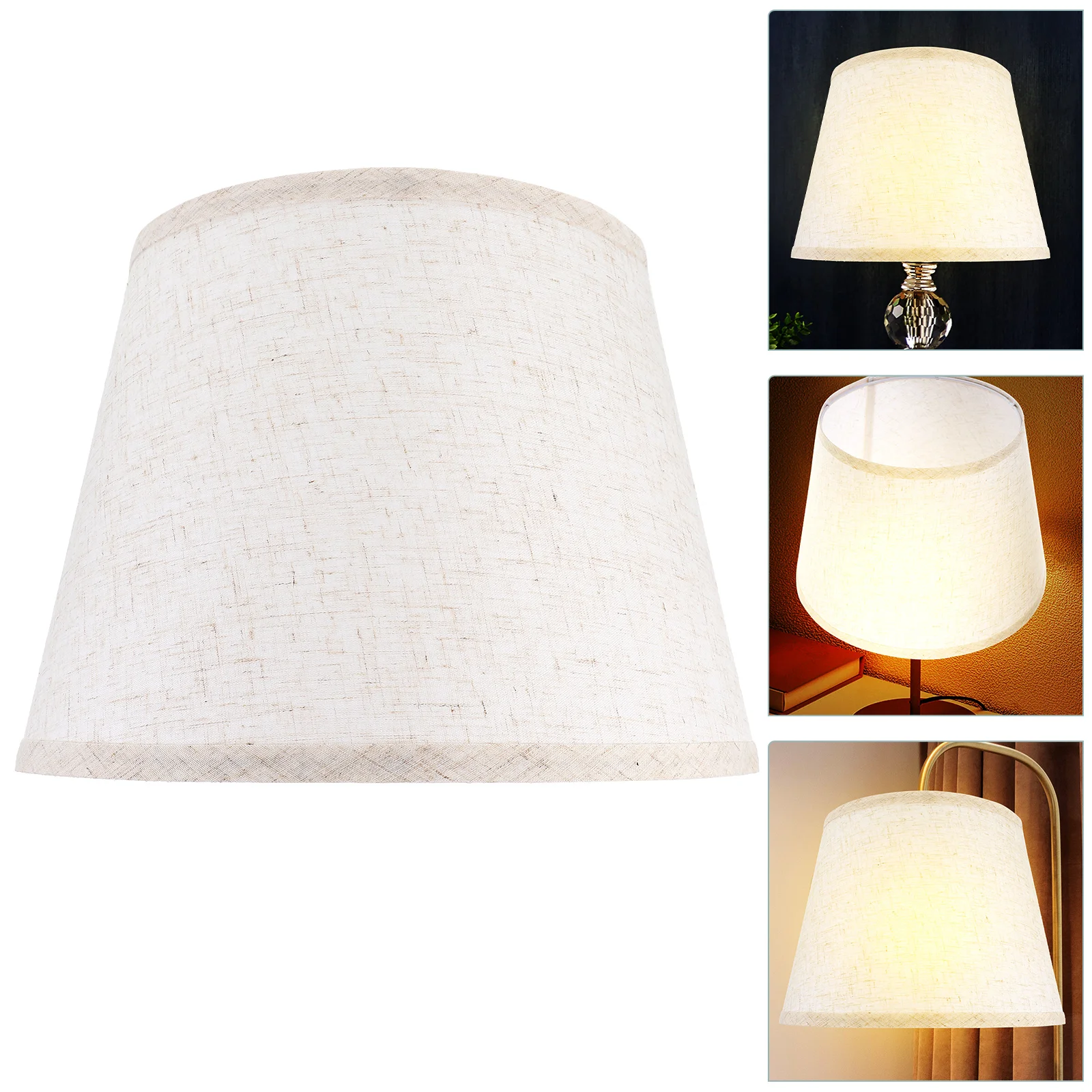 

Fabric Chandelier Lampshade Accessory Small Retro Style Drum Desk for Wall Vintage Shades Barrel