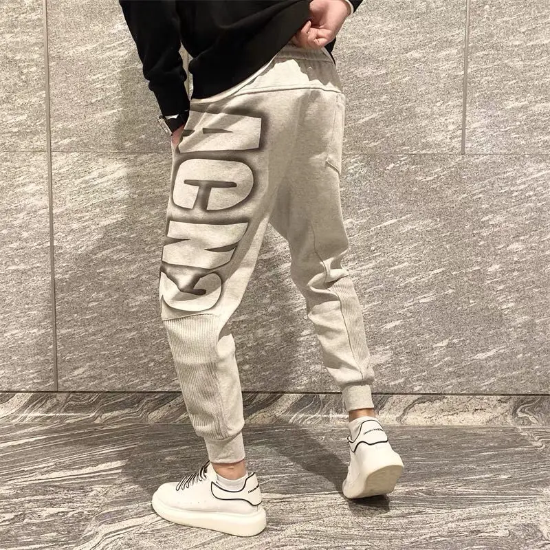 Harem Men\'s Sweatpants 2025 New In Sport Elastic Goth Y2k Trousers Korean Style Track Stylish Flated Summer Man Sweat Pants XL