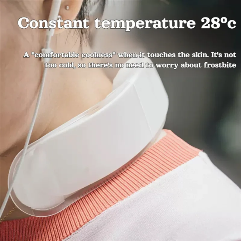 A03F-Cooling Relieving Large Ice Area Summer Heat Ice Patch Hanging Neck Cooling Relief Cold Circle Patch Natural Organic Materi