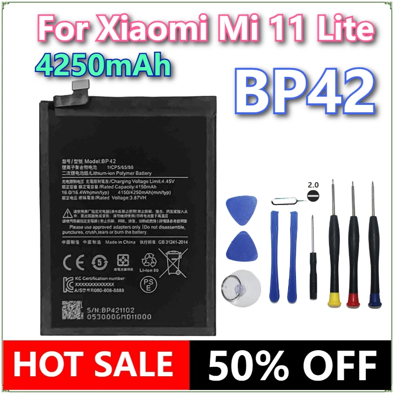 Brand New Mobile Phone Battery BP42 4250mAh Battery For Xiaomi  Mi 11 Lite High Quality Phone Replacement Batteries