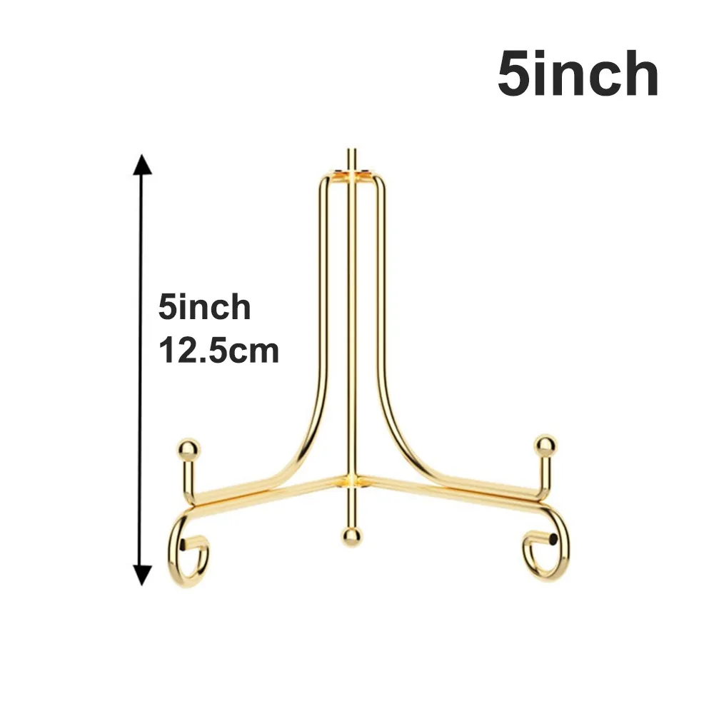 Durable Foldable Plate Stands 4 6 8 10 12inch Iron Metal Easel Rack Solid Photo Pedestal for Display Picture