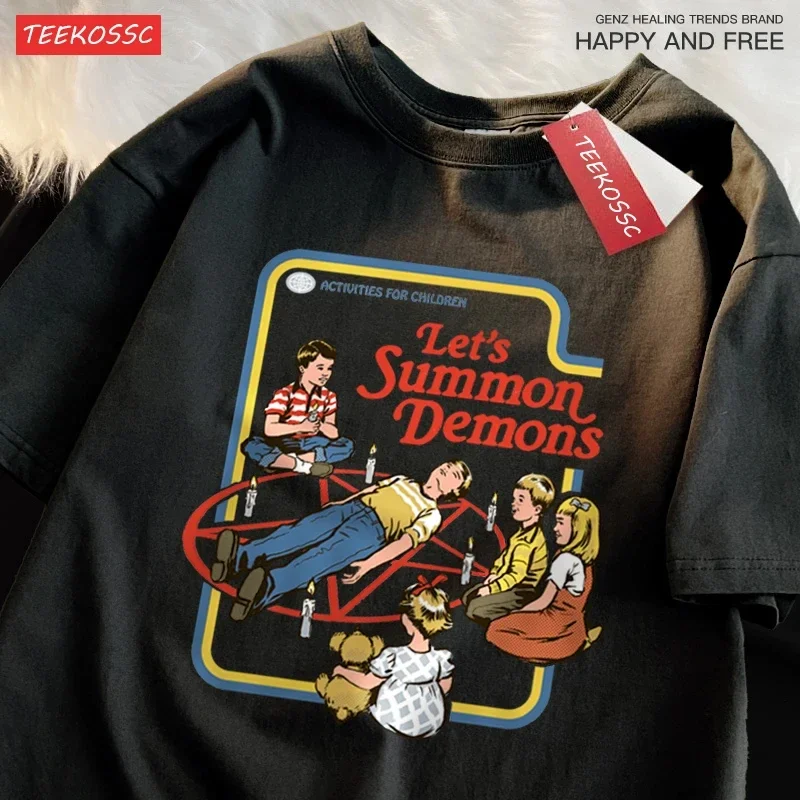 

Let'S Summon Demons Master Tshirt Man Fashion Casual Tee Clothes Oversized Tshirt Hip Hop Breathable T-Shirt Cotton Tee Clothes