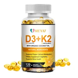 Vitamin K2(MK7) with D3 5000IU Supplement BioPerine Capsules Immune Health 120 capsule