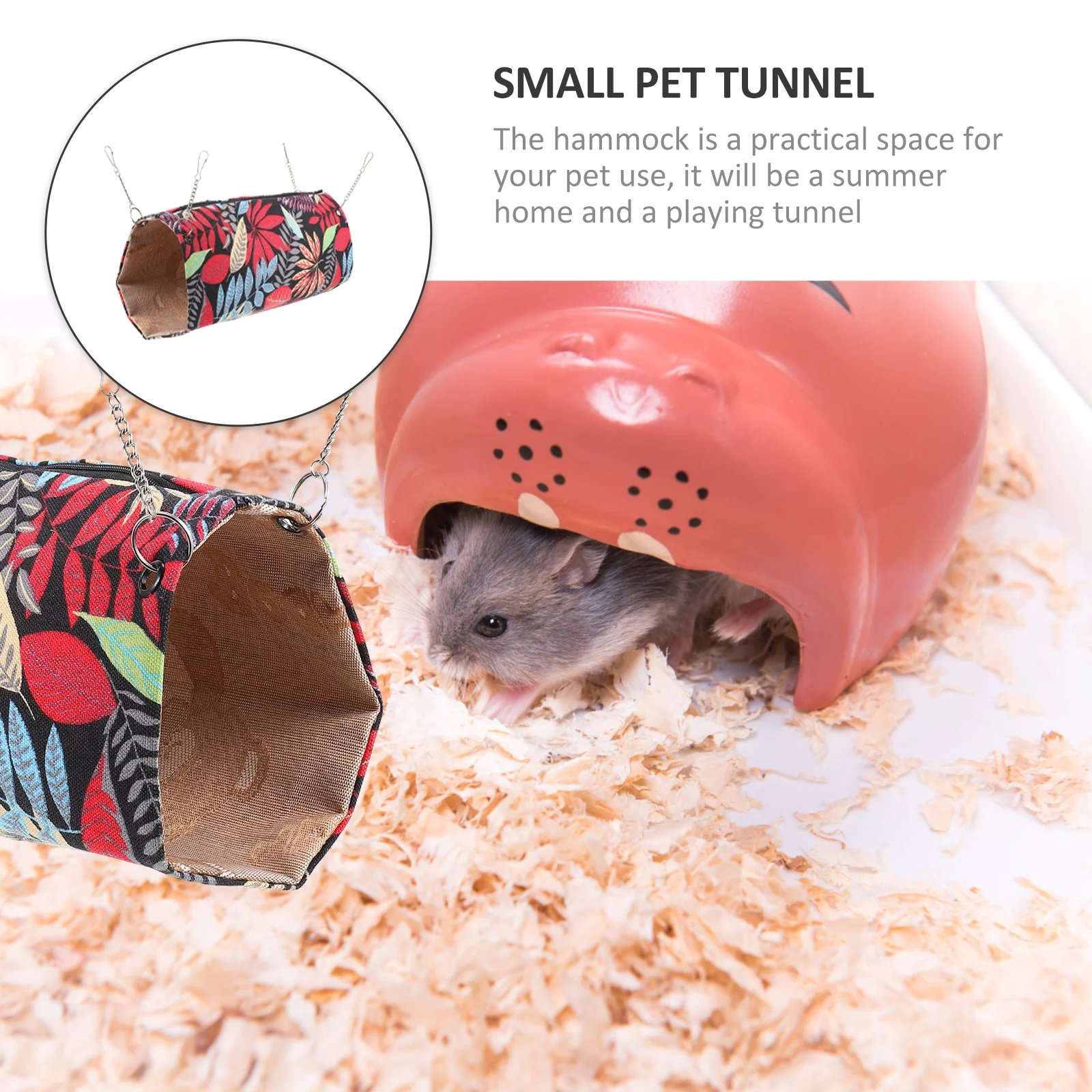 

Pet Hanging Tunnel Nest for Small Animals Hamster Guinea Pig Cooling Bed Summer Resting Spot Lightweight Non-Deformable Easy