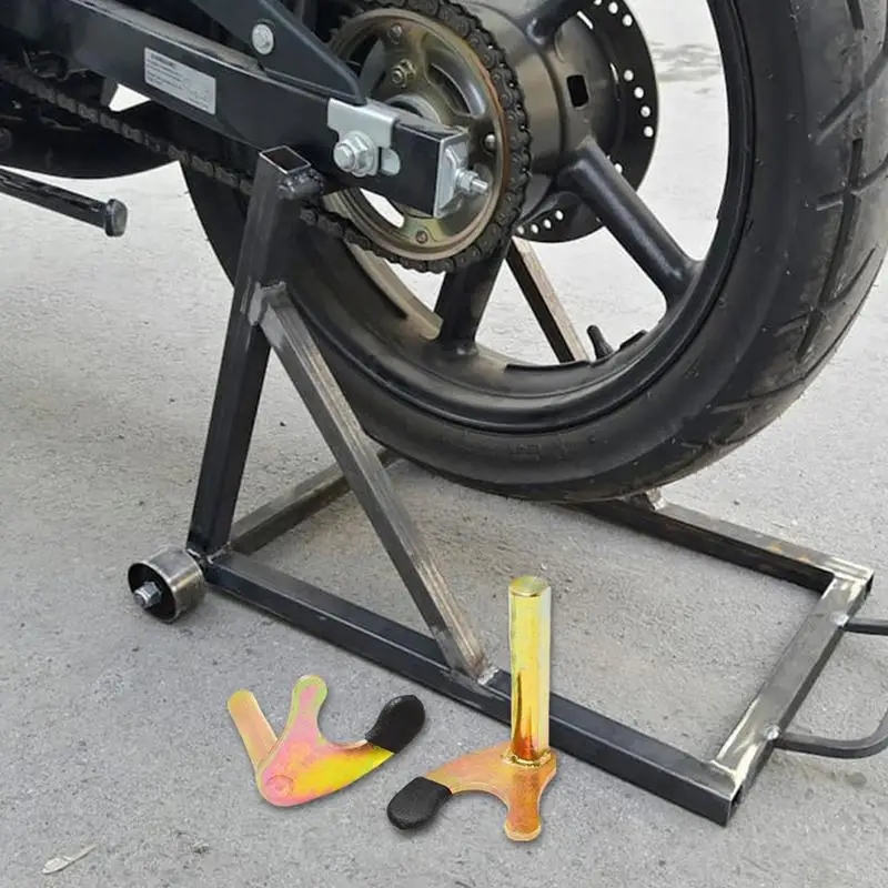 2 buah Aksesori dudukan belakang sepeda motor, tambahan dudukan roda tugas berat, penyangga rangka Swingarm spul angkat, dudukan Paddock sepeda motor