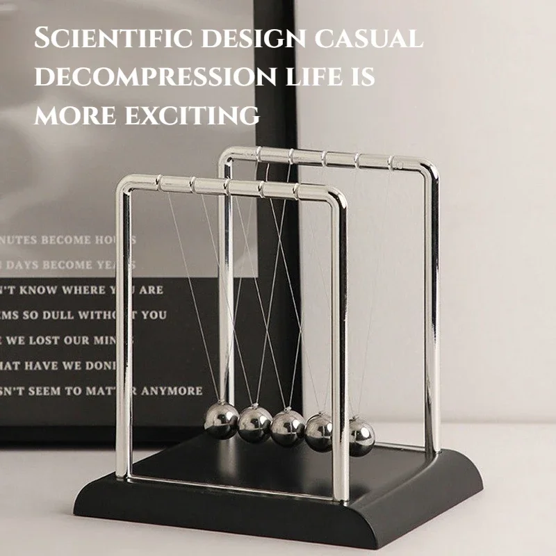 Newton Cradle Desktop Ornament Steel Ball Motion Balance Toy Physics Pendulum Model for Home Office Stress Relief Creative view 4