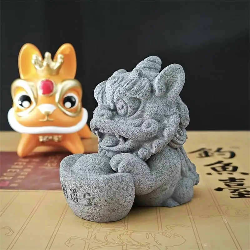

Китайский стиль танец льва украшение для рабочего стола подарок талисман лев креативный чай домашнее животное украшение для гостиной праздничный подарок на новоселье