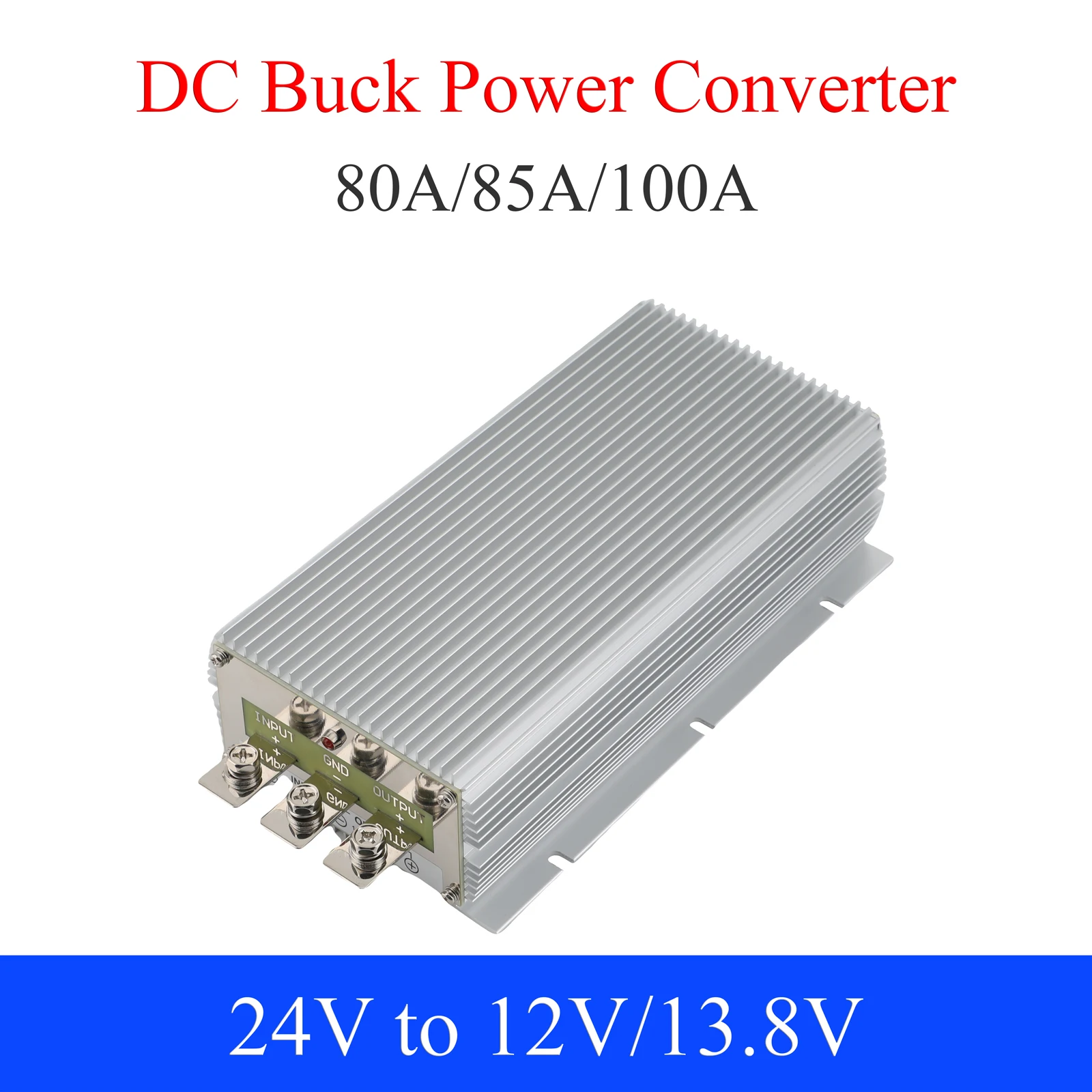 80A/85A/100A DC-DC Buck Converter 24V to 12V/13.8V Step-Down Voltage Regulator Module For Golf Cart
