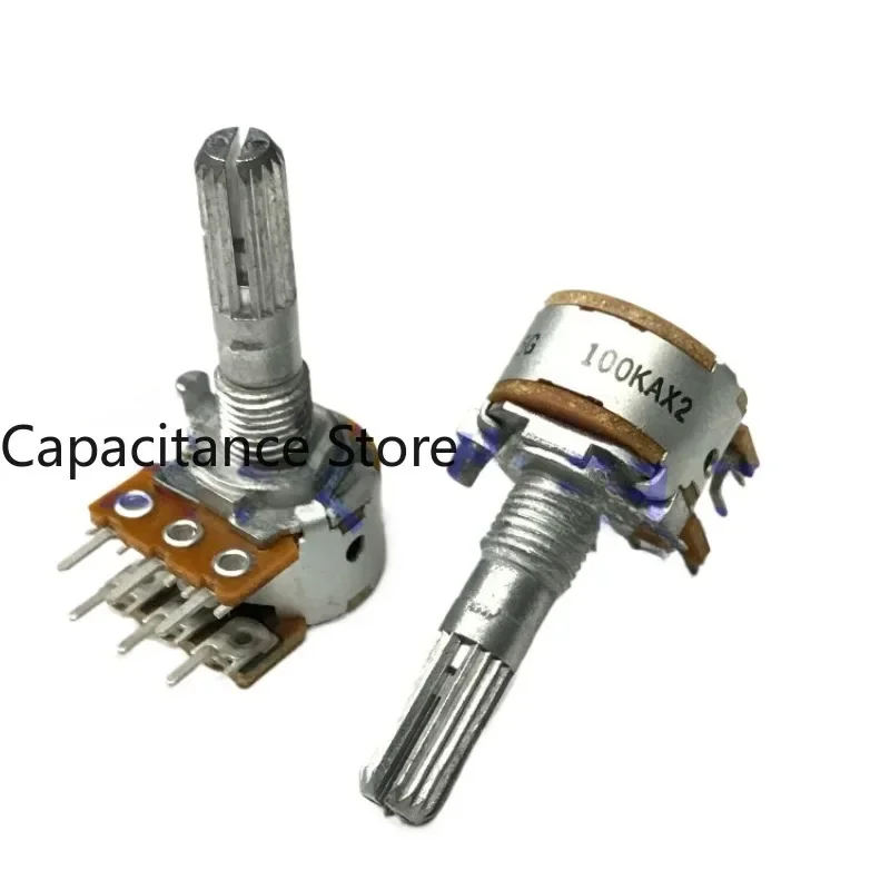 

5PCS 16-type fever-level power amplifier audio double volume potentiometer A100K B50K A50K row