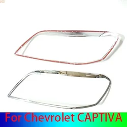 Car Accessories For Chevrolet CAPTIVA 2009-2014 ABS Chrome Before Headlight Decorative Frame Rear Tail Light Decorative Frame