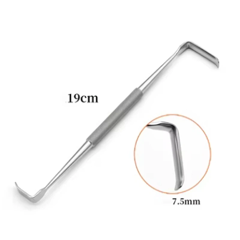 Nasal plastic surgery instruments for rib cartilage, professional cartilage peelers, retractors and peelers, double headed