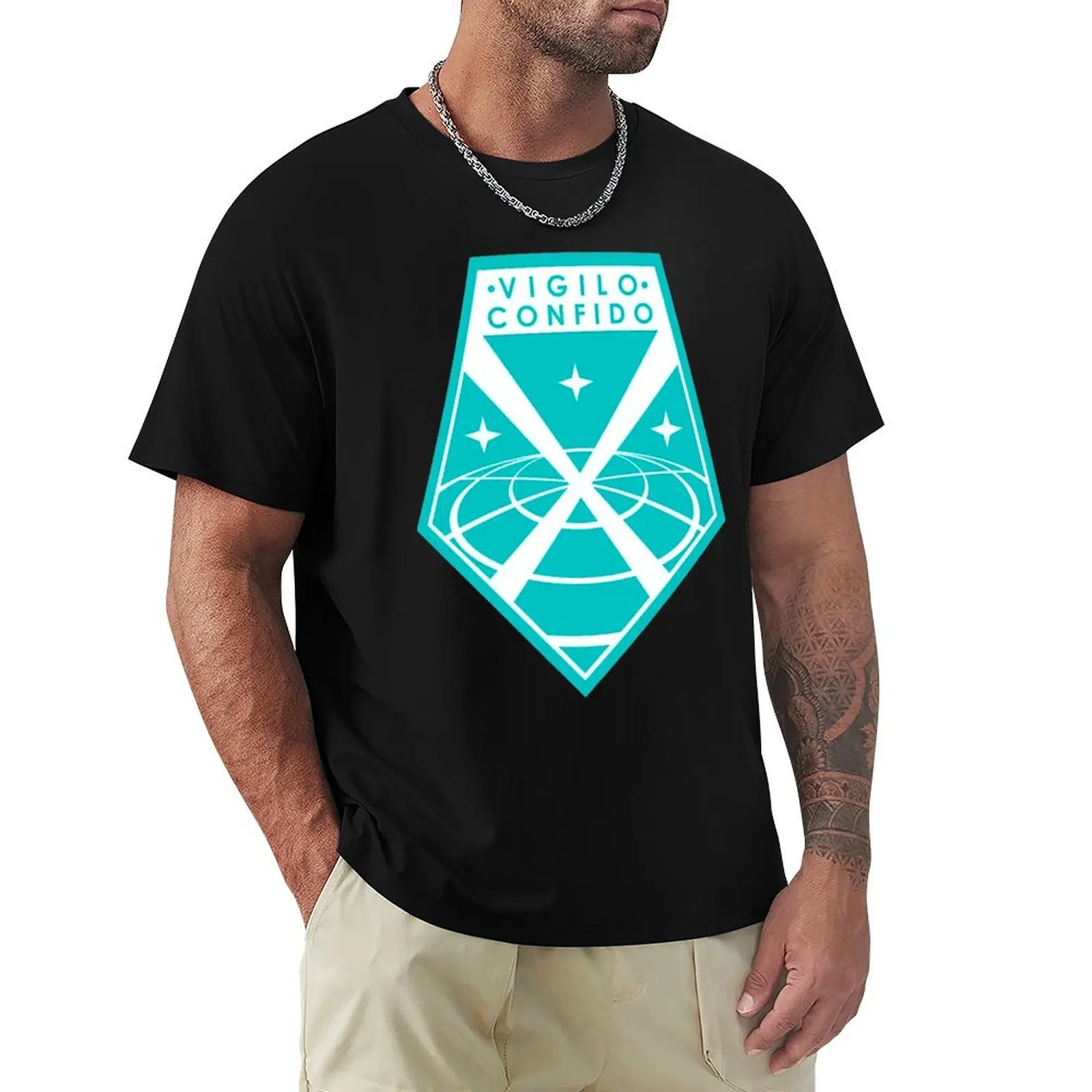 Xcom T-Shirt hippie clothes oversizeds plain Men's clothing