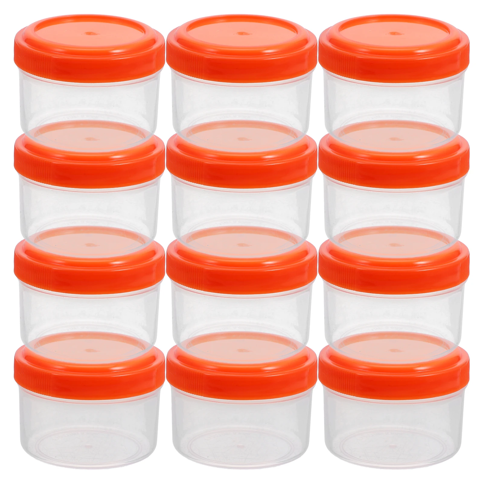 

12 Pcs Sauce Containers Reusable Small Condiment Boxes Portable Salad Dressing Bottles Secure Lids Travel Plastic Storage