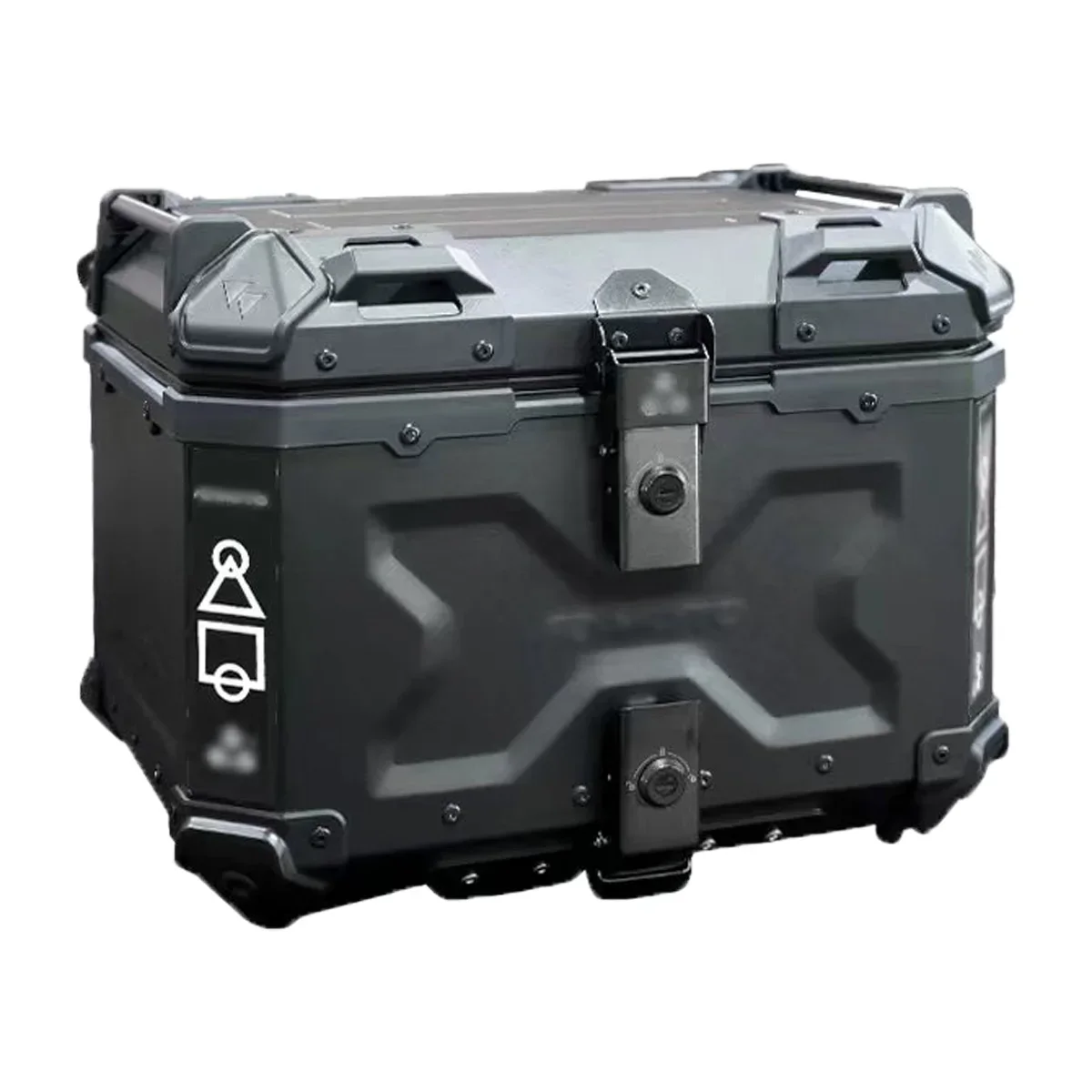 

F2MOTO заводская доставка хвостовая коробка 45L верхняя коробка мотоциклетный ящик для инструментов скутер мотоцикл X логотип алюминиевый верхний ящик