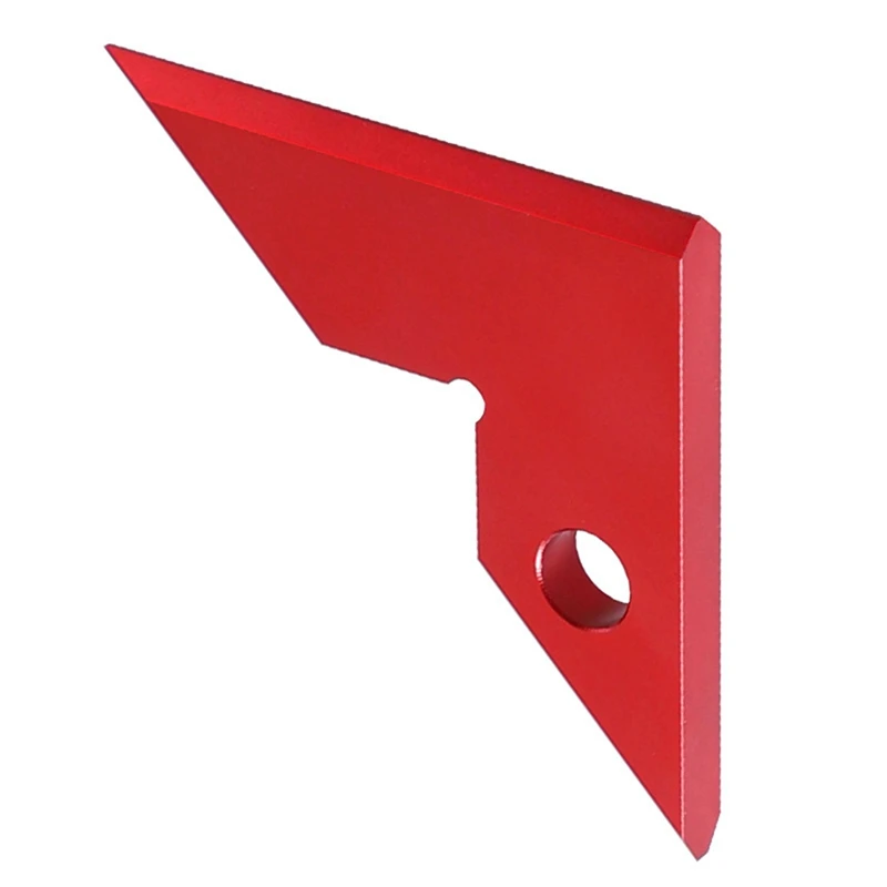 Hochpräzises Messerkanten-Winkellineal für die Holzbearbeitung aus Aluminiumlegierung 45/90 °   Internes externes Universal-Winkellineal, langlebiges Grün