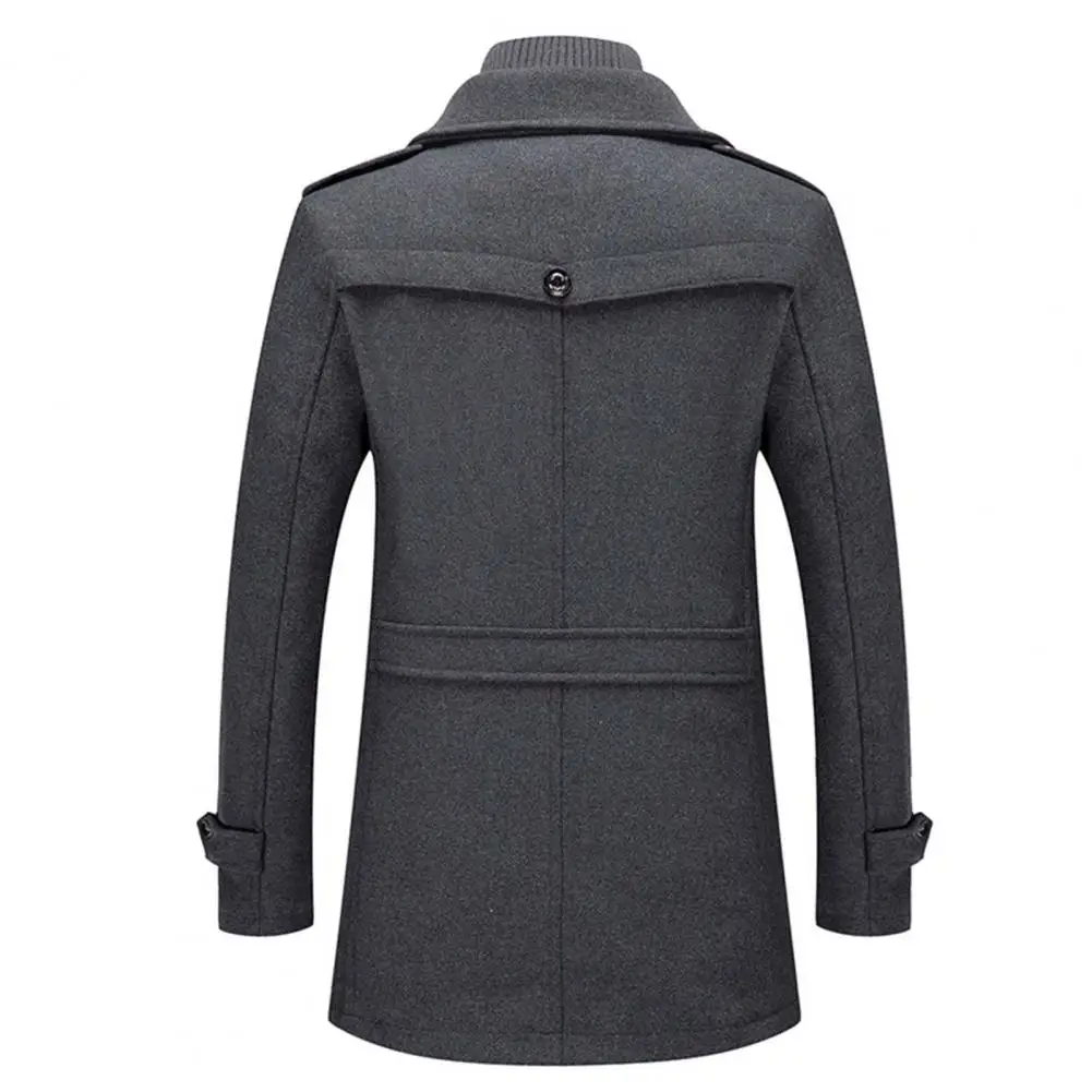 Cappotto di lana da uomo autunno/inverno Business cappotto alla moda con doppio colletto giacca Anti-freddo soprabito di lana transfrontaliero