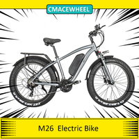CMACEWHEEL M26 Electric Bike 750W Motor 26*4.0in CST Fat Tire 40-45km Max Speed 48V 17Ah Battery 60N.M Torque 110km Range