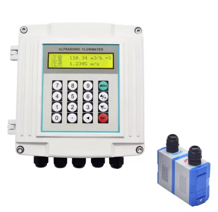 External Plug-in Pipe Segment Wall Mounted   sonic Flowmeter Capable of Measuring Temperature