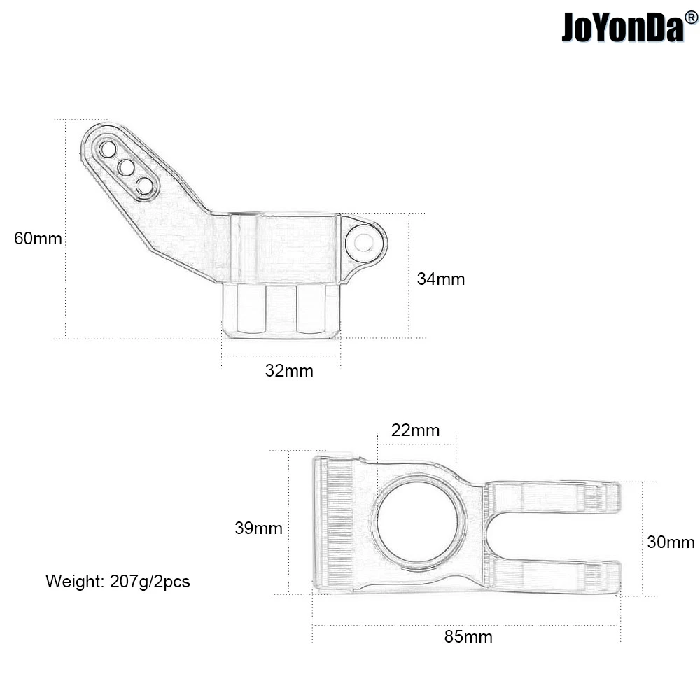 #ARA330565 Aluminum Rear Hub Upgrade Parts for RC 1/5 ARRMA Kraton #ARA5208 #ARA110002T2 Outcast #ARA5210 #ARA5810
