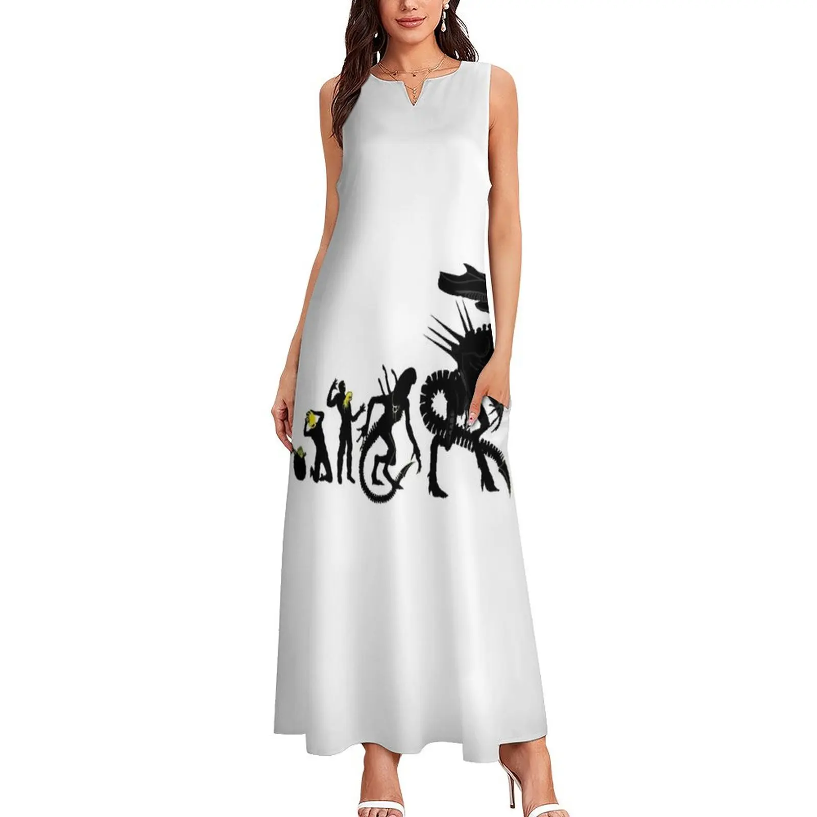 Xenomorph Evolution Long Dress dresses women summer 2025 elegant dress