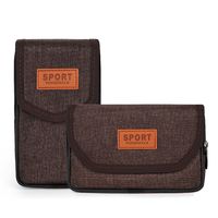 Camping Canvas Men Waist Bag Multi-function Multi-zipper Mobile Phone Bag Belt Bag Casual Cell Phone Pouch Coin Purse