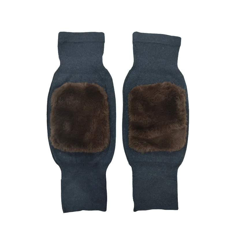 تدفئة الساق الكشمير السميكة للرجال والنساء؛ حامي الركبة لمنع باردة الساقين #4