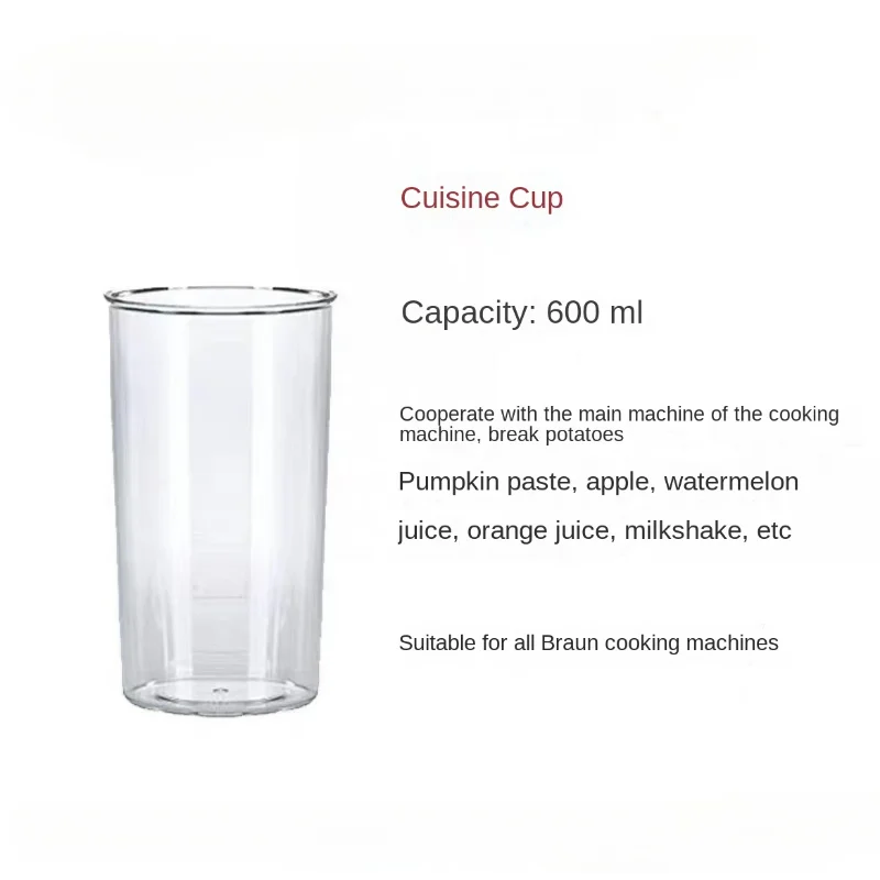 Suitable for Braun Food Processor 600ML Measuring Cup