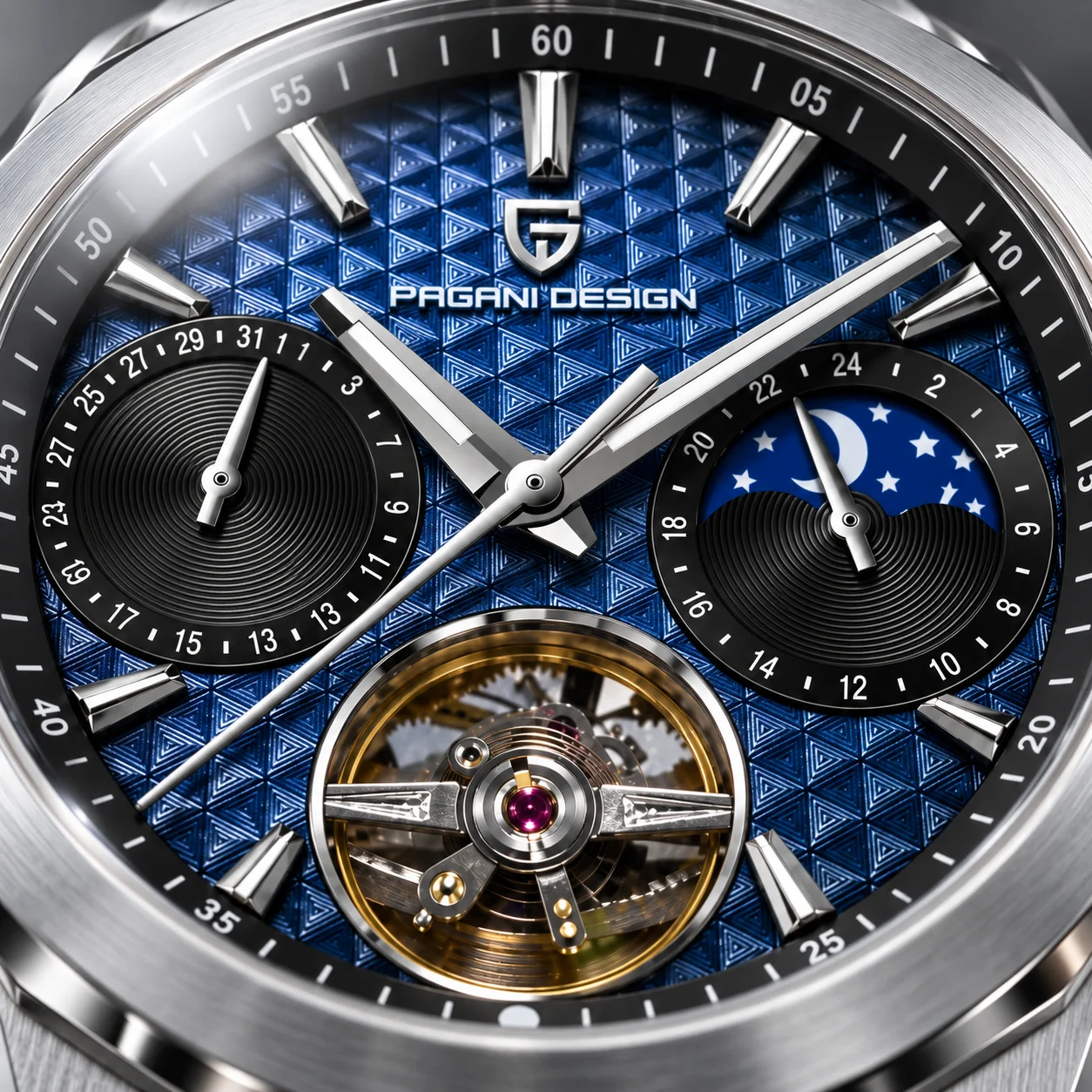 Pagani Design 2026 New 41MM  Automatic Mechanical Sapphire Men Watch Stainless Steel TEXTURE1 0bar Waterproof Gift reloj hombre