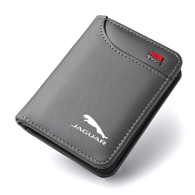 Bolsa de cuero PU para documentos de conducción de automóviles, billetera para tarjetas de identificación, pasaporte, tarjetero para Jaguar XF f-pace i-pace XK XE XJ e-pace JS-Racing SV