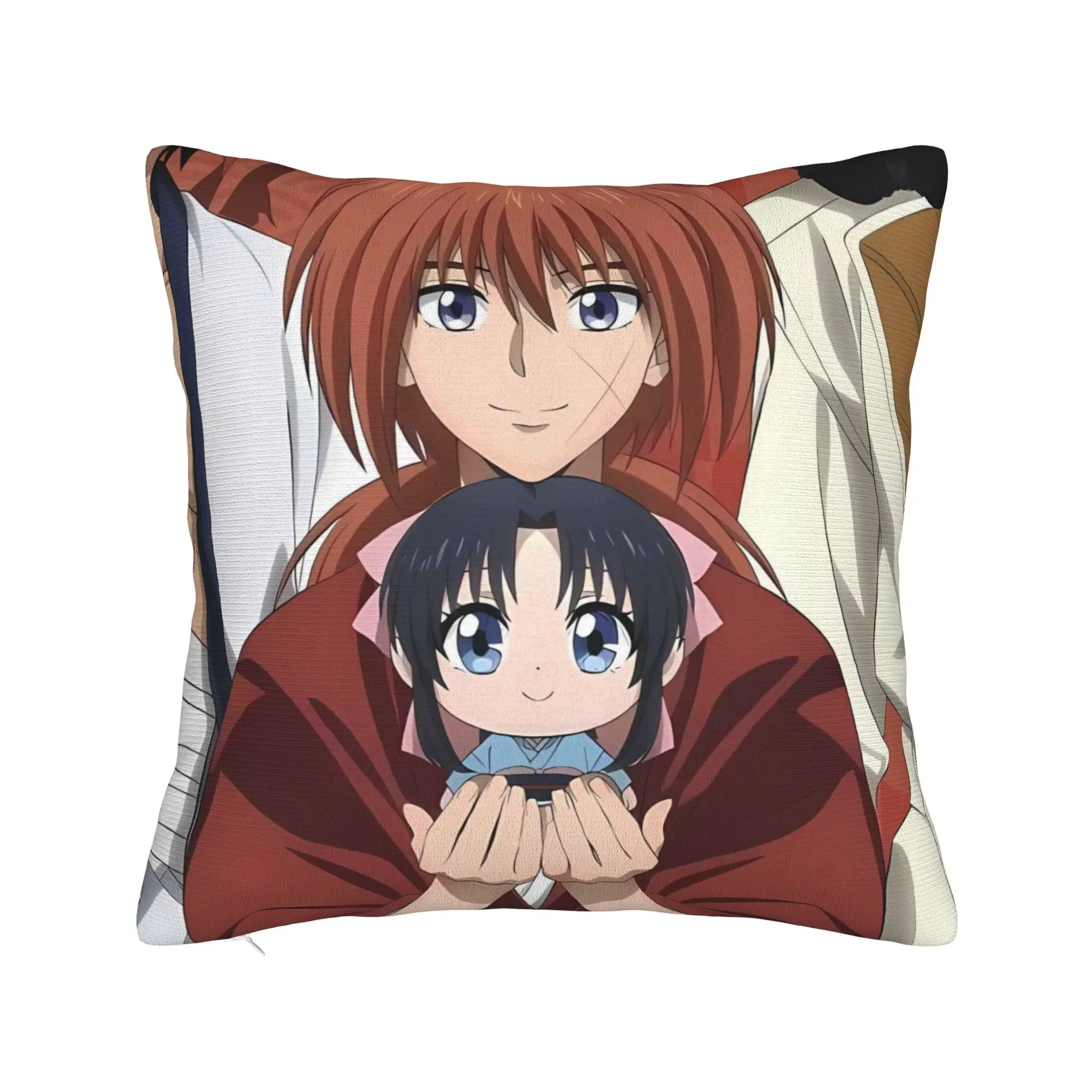 Anime Rurouni Kenshin Federe Moda Federa per divano Decorazioni per la casa Federa per cuscino personalizzata