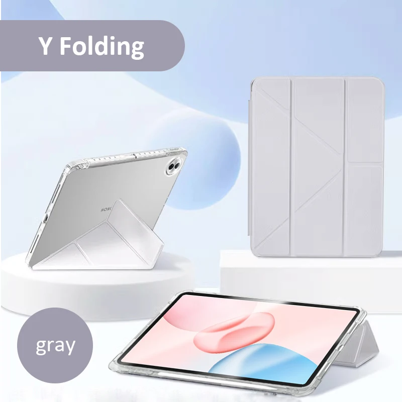For Honor Pad 10 Case with Pencil Holder Smart Fold Acrylic Clear Stand Cover For Coque Honor Pad 10 12.1 inch 2025 Case Fuanda