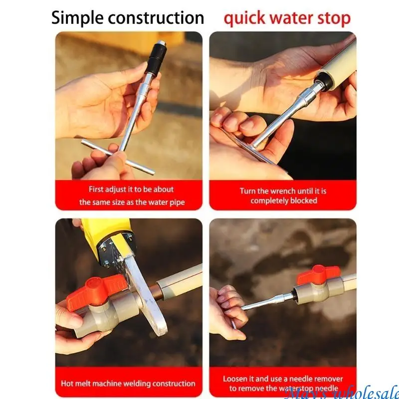 

Pipe Water Stoppers Hot Melt Water Stop Needle Suitable for Water Pipe Stainless Steel Plumbing Tool For Home 448A