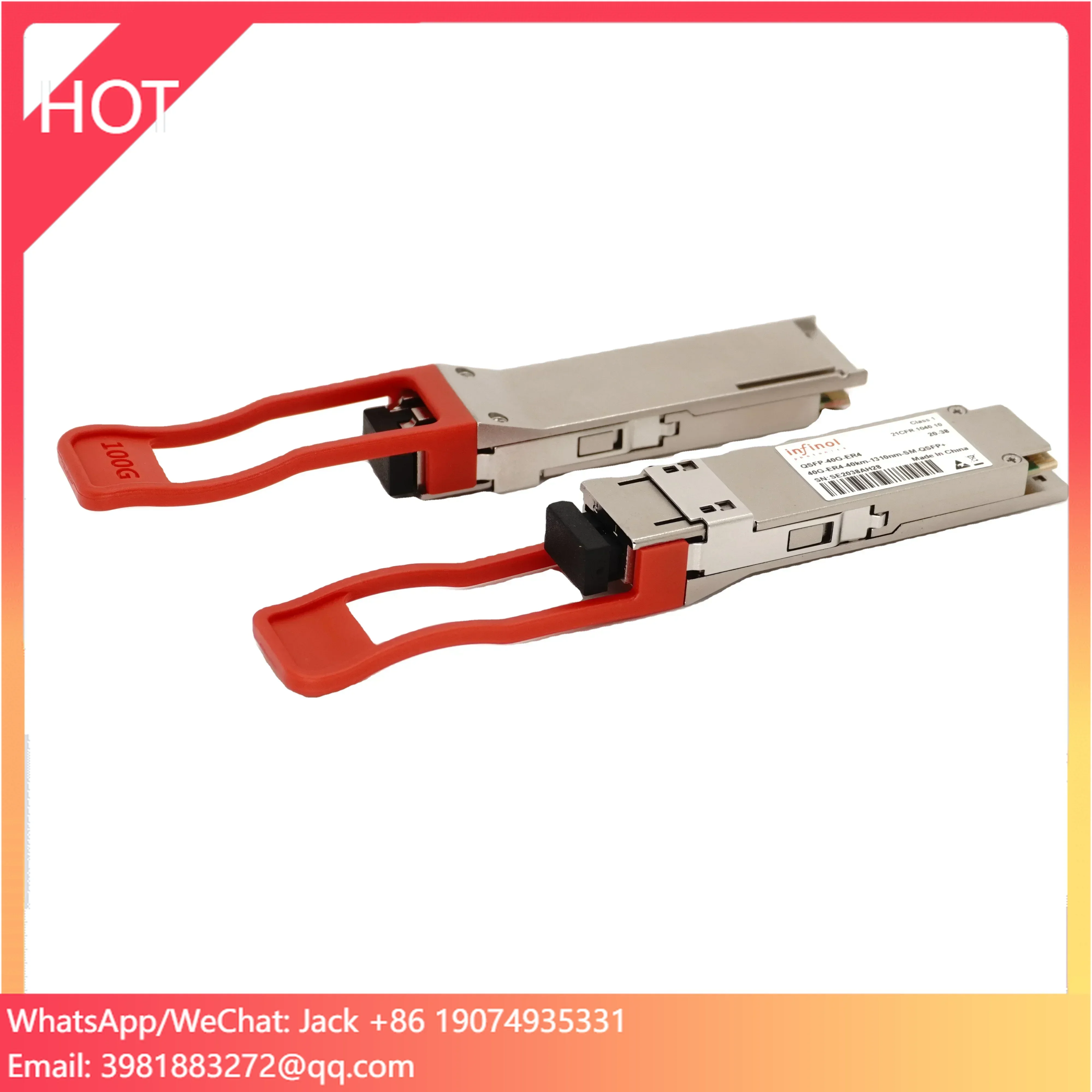 QSFP-40G-ER4 -19.5dBm 40km Single Mode Double Coredata Hf Transceiver from China
