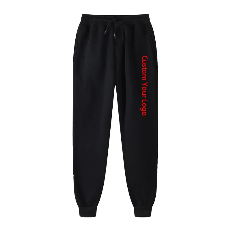 

Custom Logo Children Sweatpants Brand Spring Autumn Fashion Casual Sports Kids Jogging Pants Leggings Black Color For Girls Boys