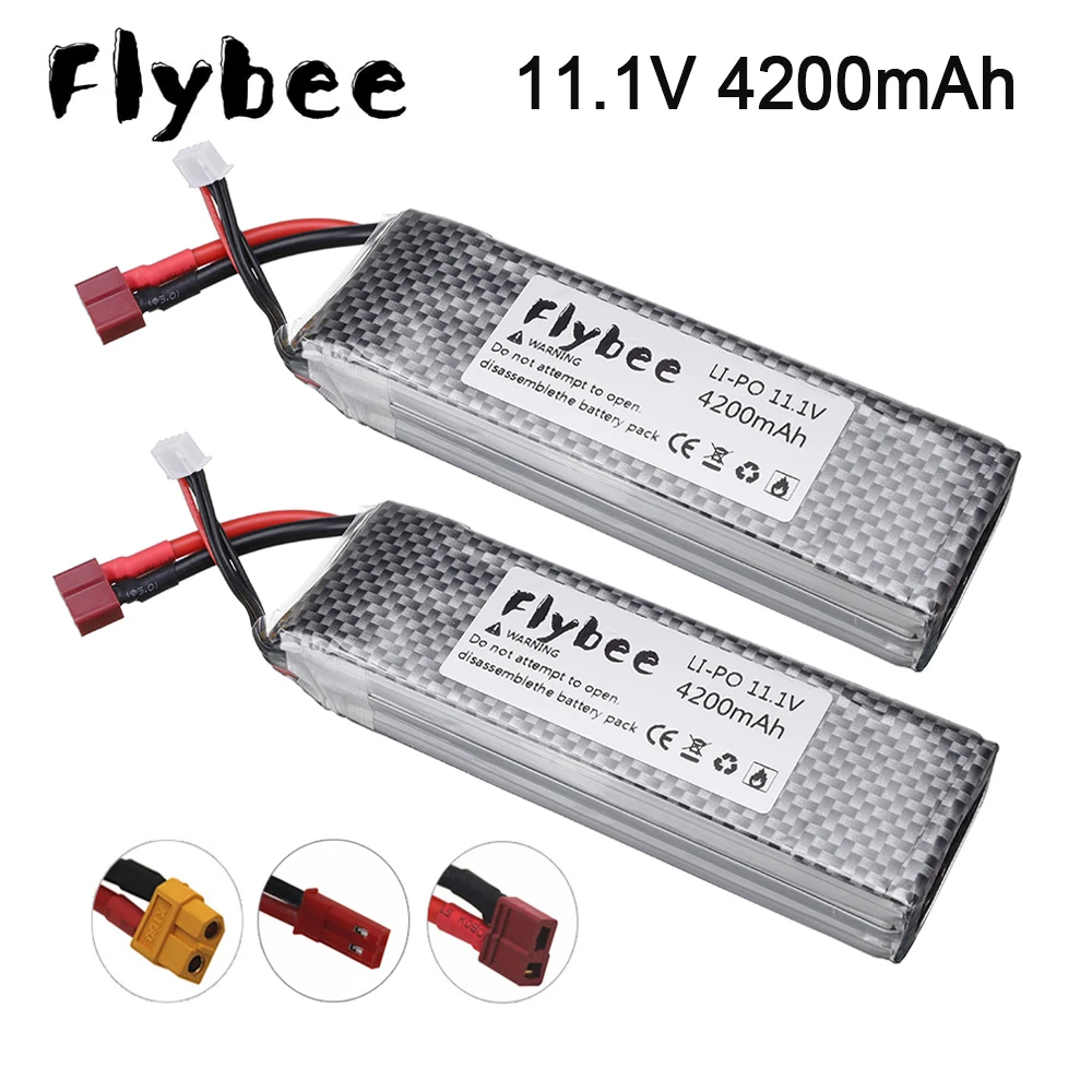 

11.1V 4200mah Rechargeable battery For RC Car Boats Drones Airplane Helicopters Toys Upgrade 3s 11.1v Lipo Battery for RC car